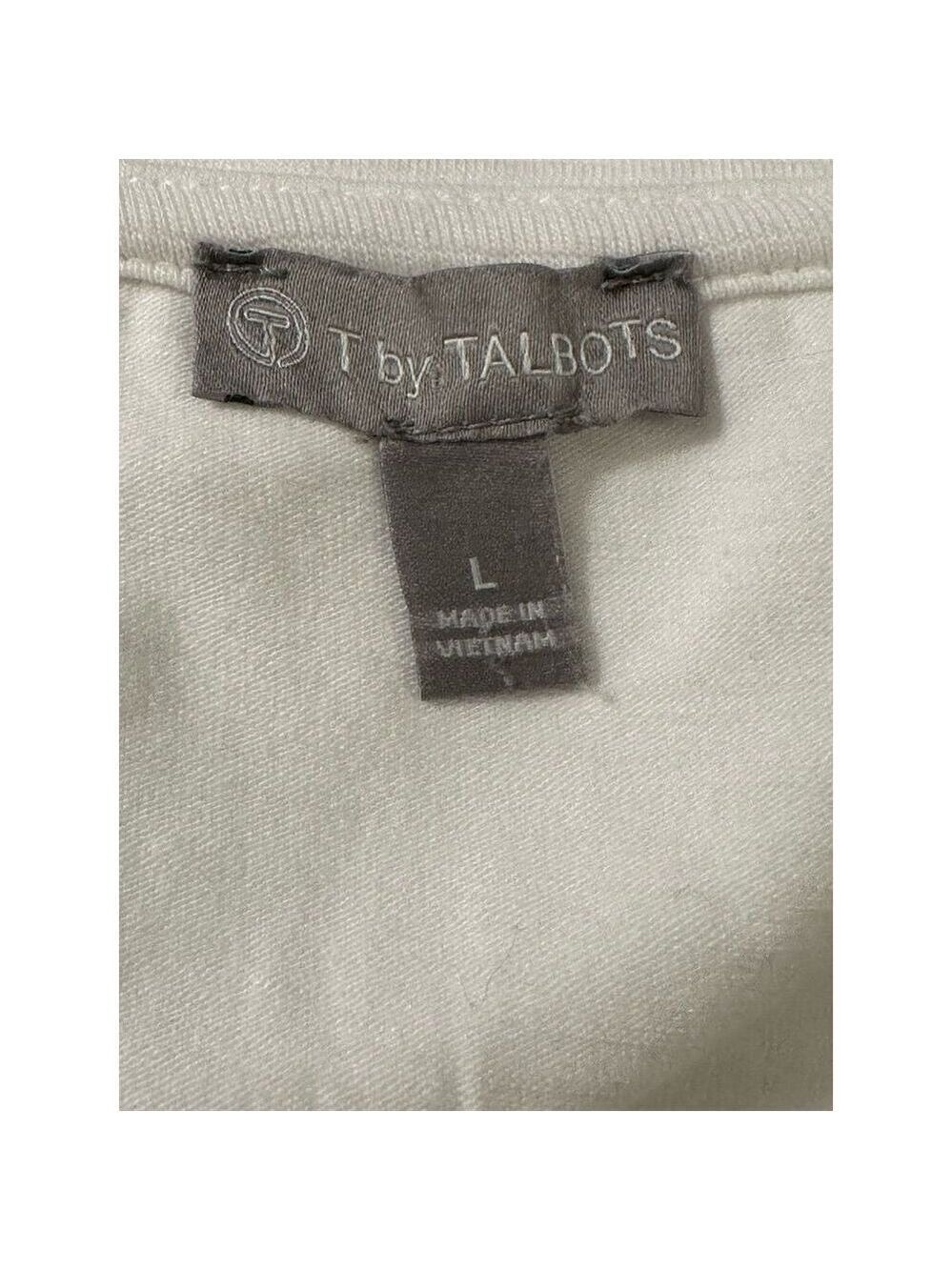 Talbots Women's Sleeveless Polo Tank Top White Size L Casual Standard - Picture 4 of 5